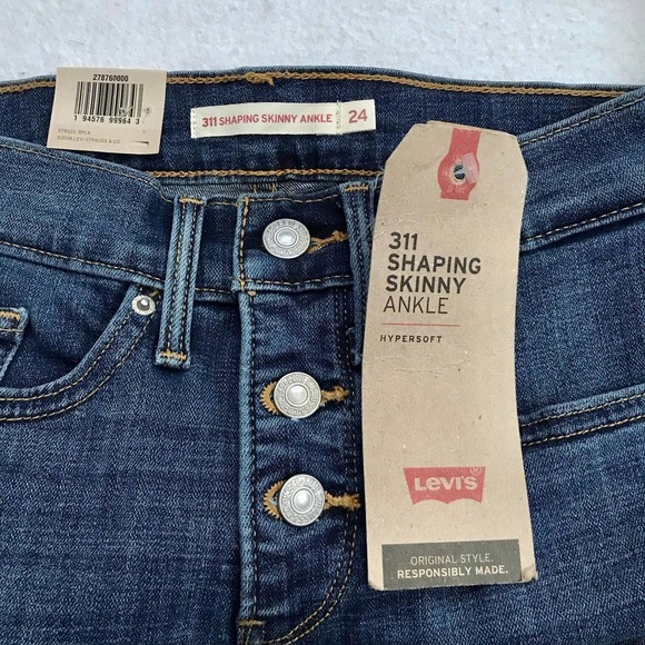 Levi's NWT 311 Shaping Skinny Ankle Jeans Women 00/24 - Picture 9 of 12